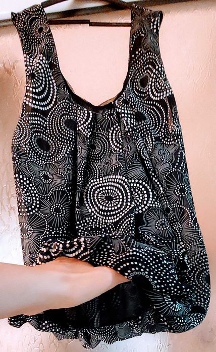 Bluzita de vara cu imprimeuri alb cu negru