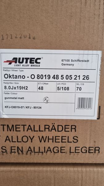 Jante 19'' 5x108 Autec 5x108 4piese Volovo Yaguar Rouv"r