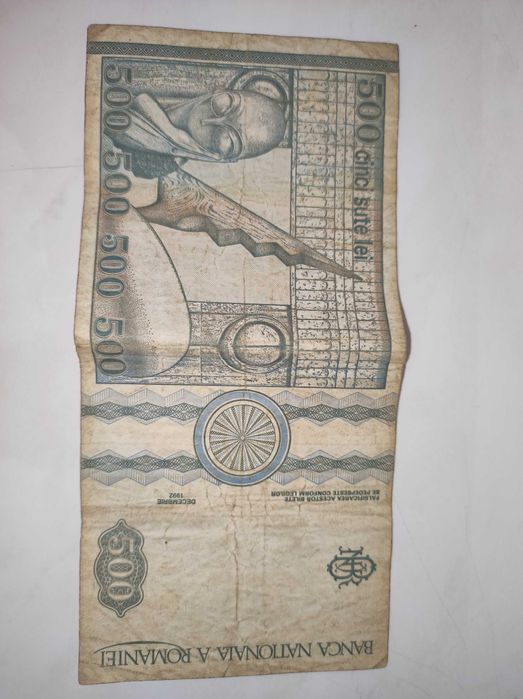 Vând bancnotă de 500 lei cu chipul lui Constantin Brâncuși din 1992