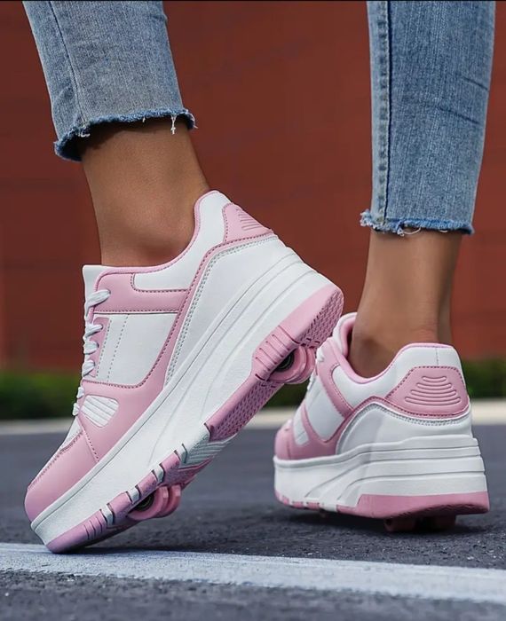Детски маратонки с колелца, обувки  обувки с колелца, Heelys, Светещи
