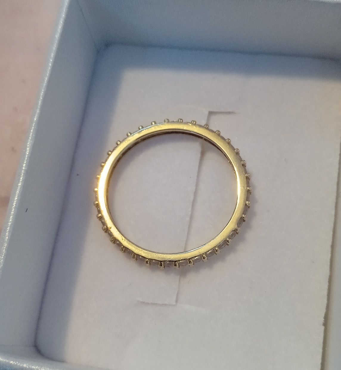 Inel de logodna Infinity, aur 14 k, nou cu certificat de garantie