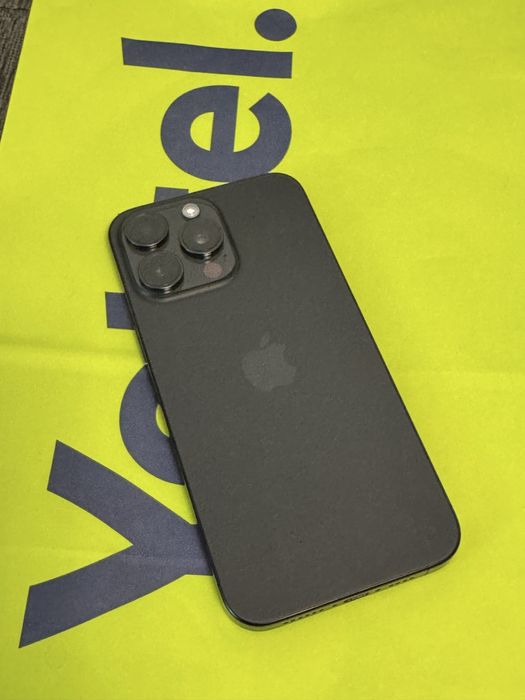 КАТО НОВ 1TB iPhone 15 Pro Max Yettel Гаранция 2026 Black / Черен