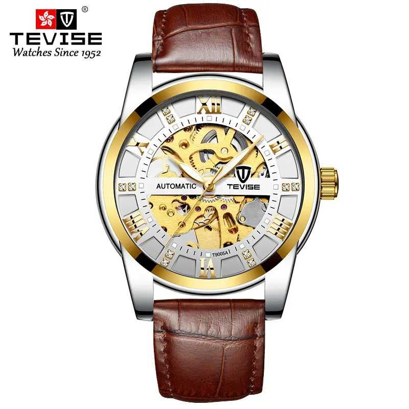 Ceas de mana barbatesc Tevise Mecanic Automatic Skeleton Analog