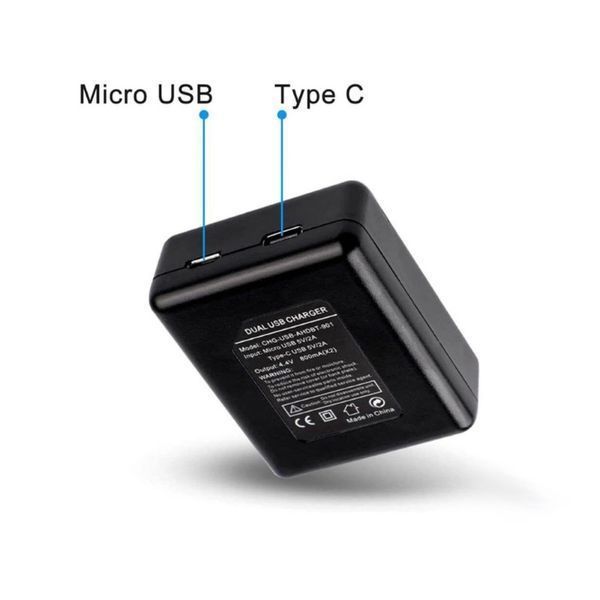 Зарядно устройство GARV за GoPro Hero 9/10/11/12 Black, За 2 батерии