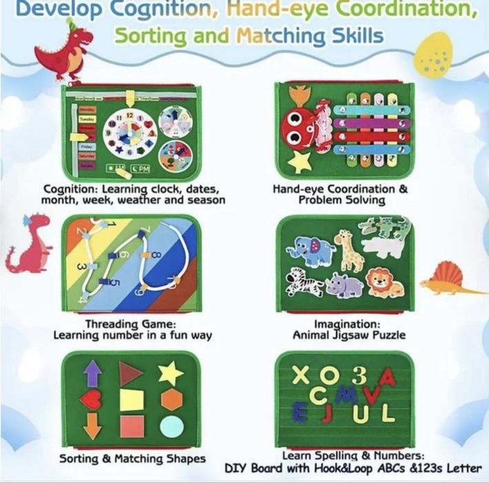 Диска за игра с играчки Монтесори 1-4г.