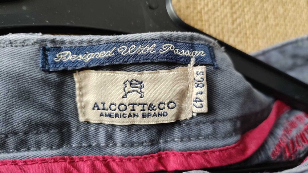 Мъжки панталон, памучен, права кройка, сив АLCOTT CO, S