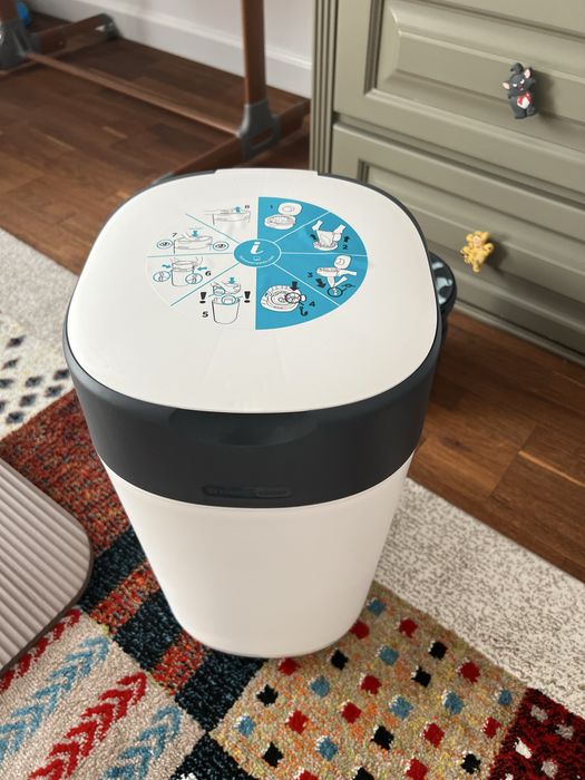 Cos pentru scutece Sangenic Twist and Click, Alb, Tommee Tippee