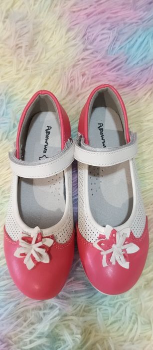 2 perechi Încălțăminte copii  - Balerini din piele , fetiță origine P