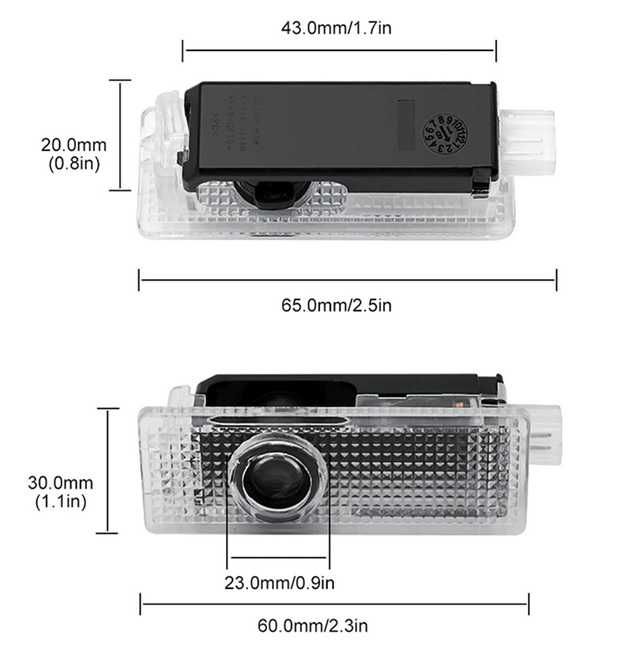 Лого Плафон за врати к-т -B1- BMW 1,3,5,6,7,X3,X5+