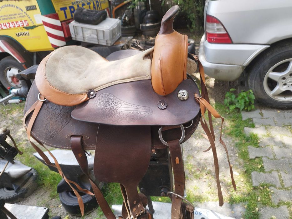 Șa de piele originala model America