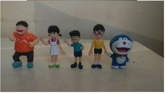 Set 5 figurine Familia Doremon_Doraemon_Portret de familie