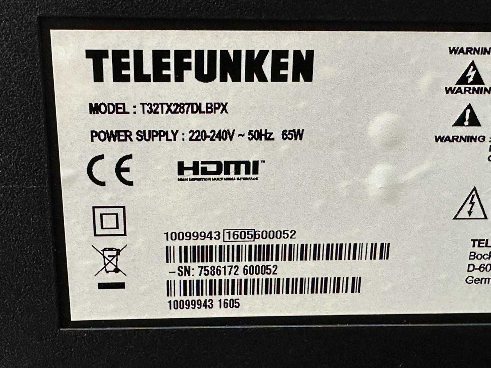 Телевизор LED Telefunken t32tx287dlbpx