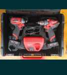 Set milwaukee filetanta fpd + fid  2 baterii  4ah, încărcător ,cutie