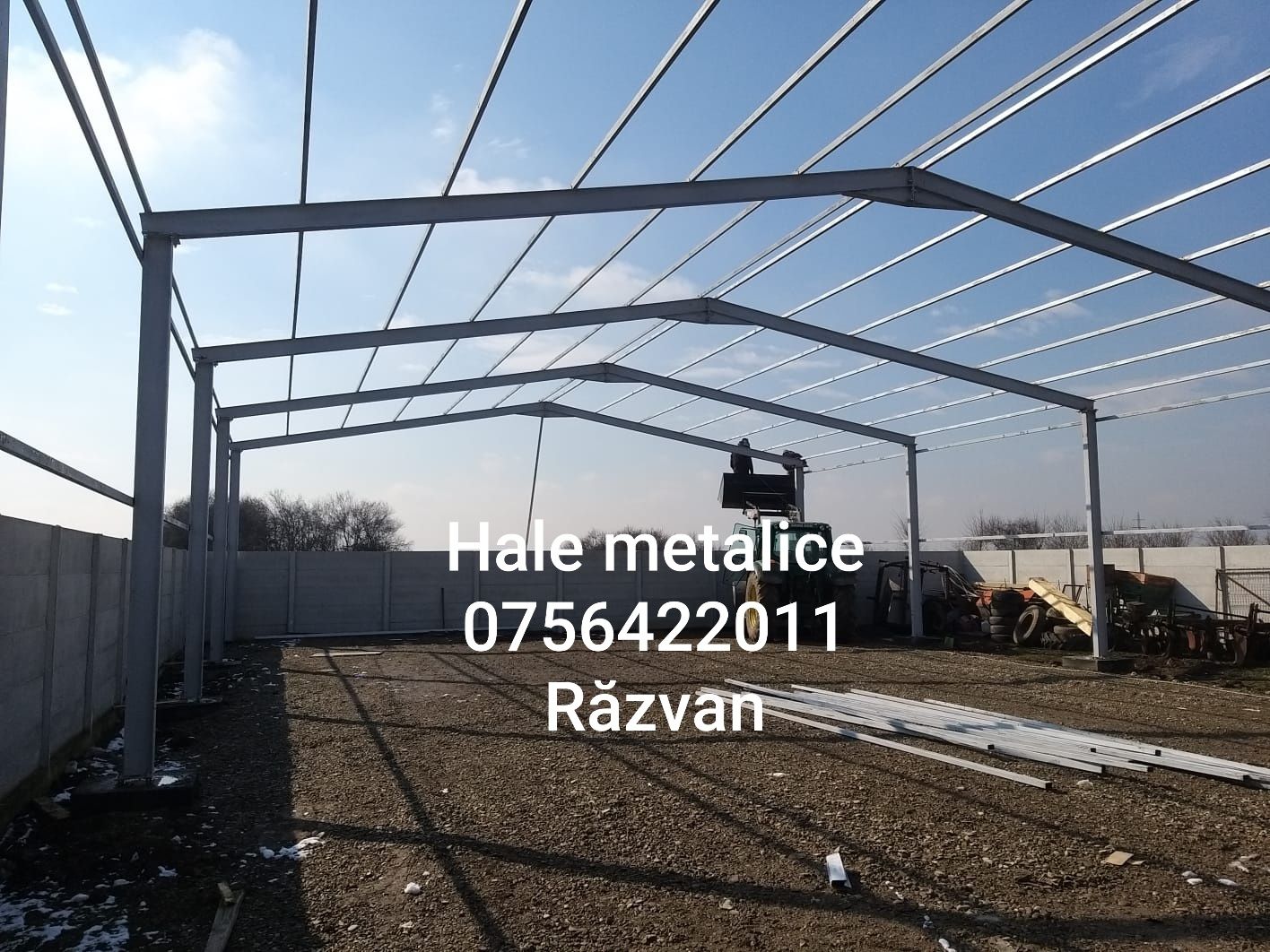 Vand hală metalica 14m×30m×4m din profil ipe 200