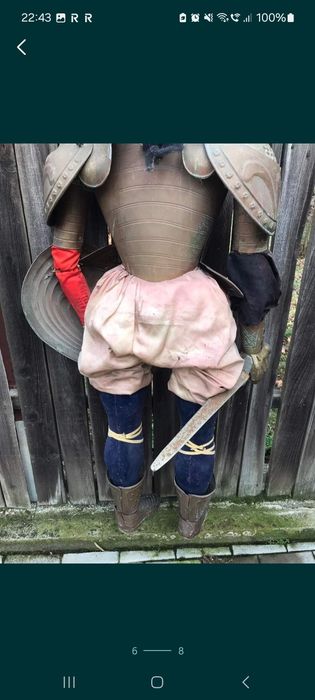 Accesoriu decorațiune set lemn alama Italia 1890