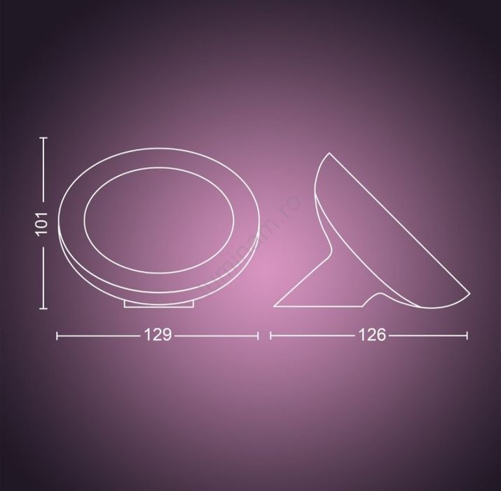 Lampa birou - masa Philips Hue Bloom Black Nou Sigilat