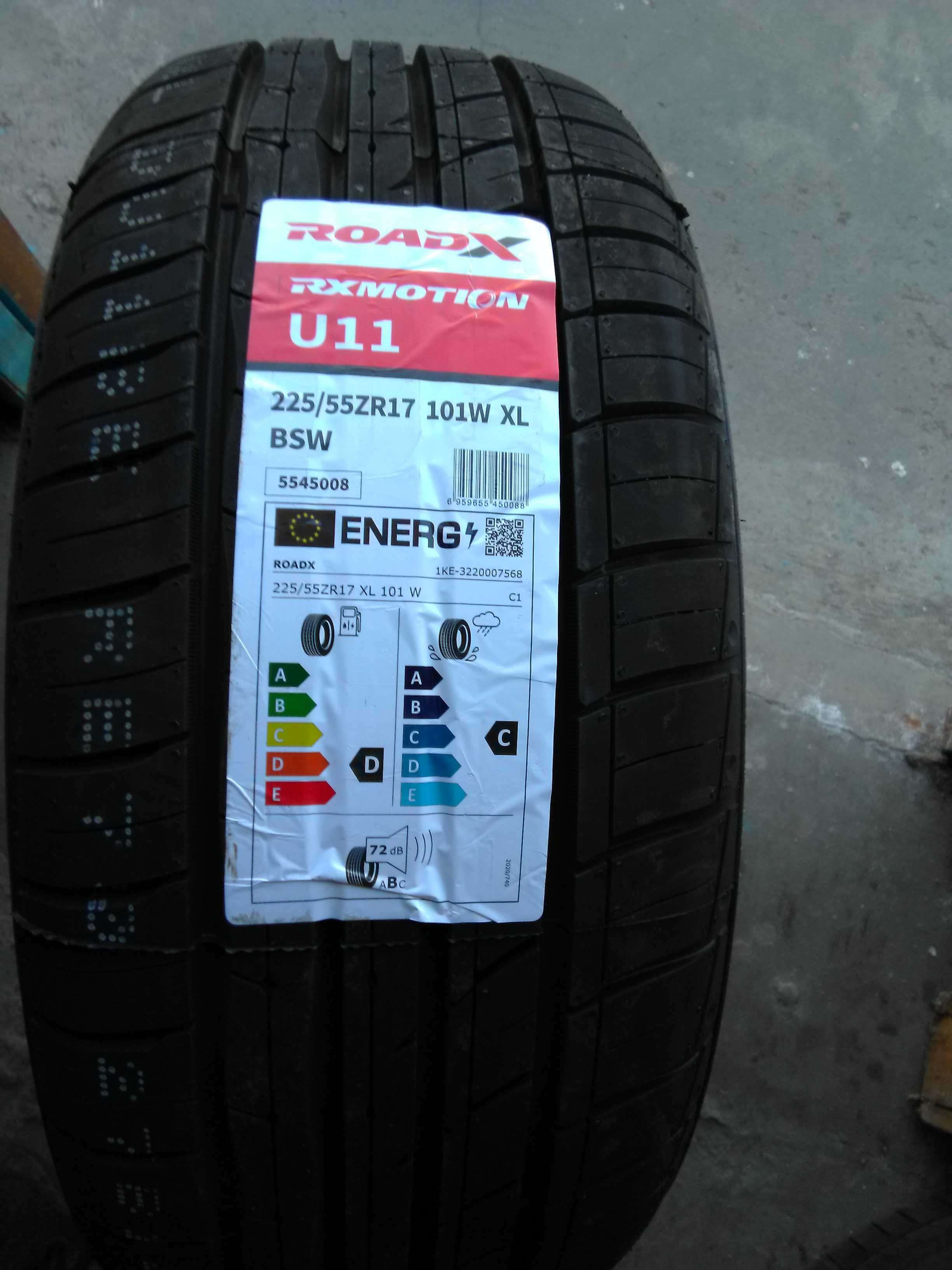 Продавам нови летни гуми 225/55/17 101W Roadx RX Motion - 132 лв/бр.