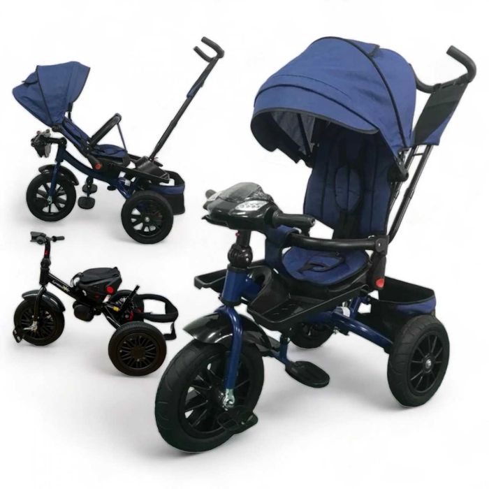 Tricicleta Copii Poziție Somn DODO Trike Roti De Cauciuc Scaun Rotativ