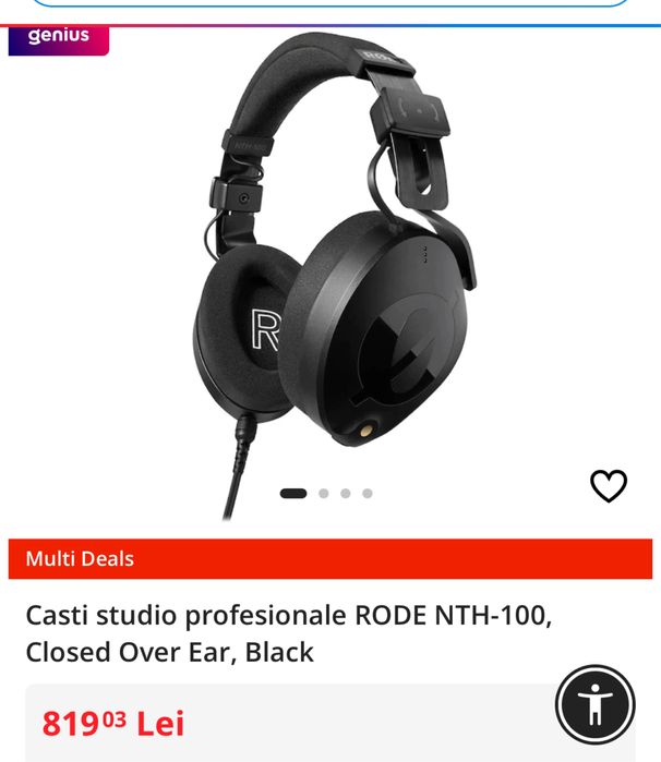 Casti studio profesionale RODE NTH-100, SIGILATE, transport ZERO