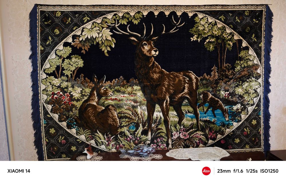 Vând urgent carpetă cerb, originală, model unic, stare foarte buna.