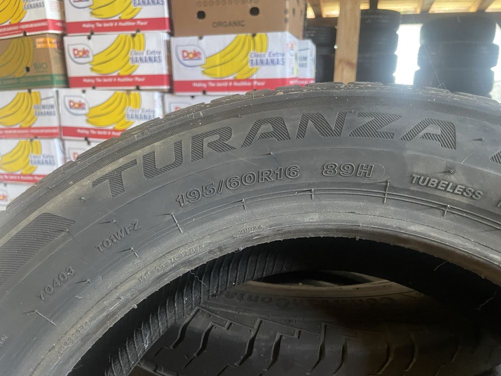 4бр. гуми Bridgestone Turanza T001 195/60/16, 7мм, DOT 2022