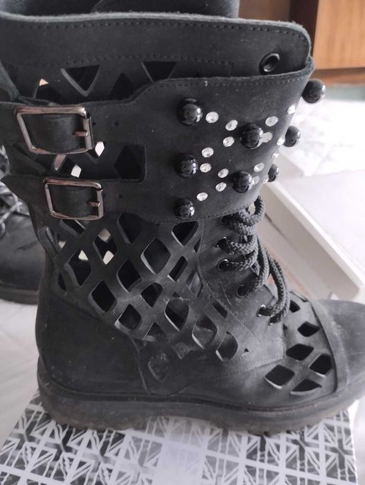 летни ботуши от естествена кожа