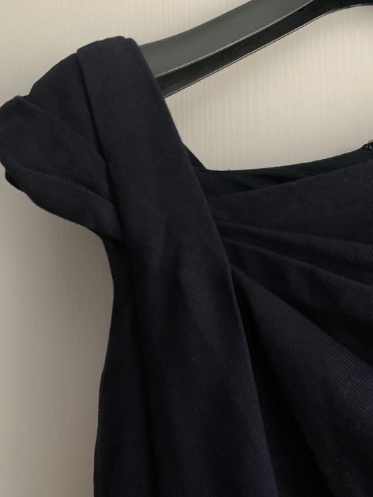 Тъмно синя официална рокля MANGO