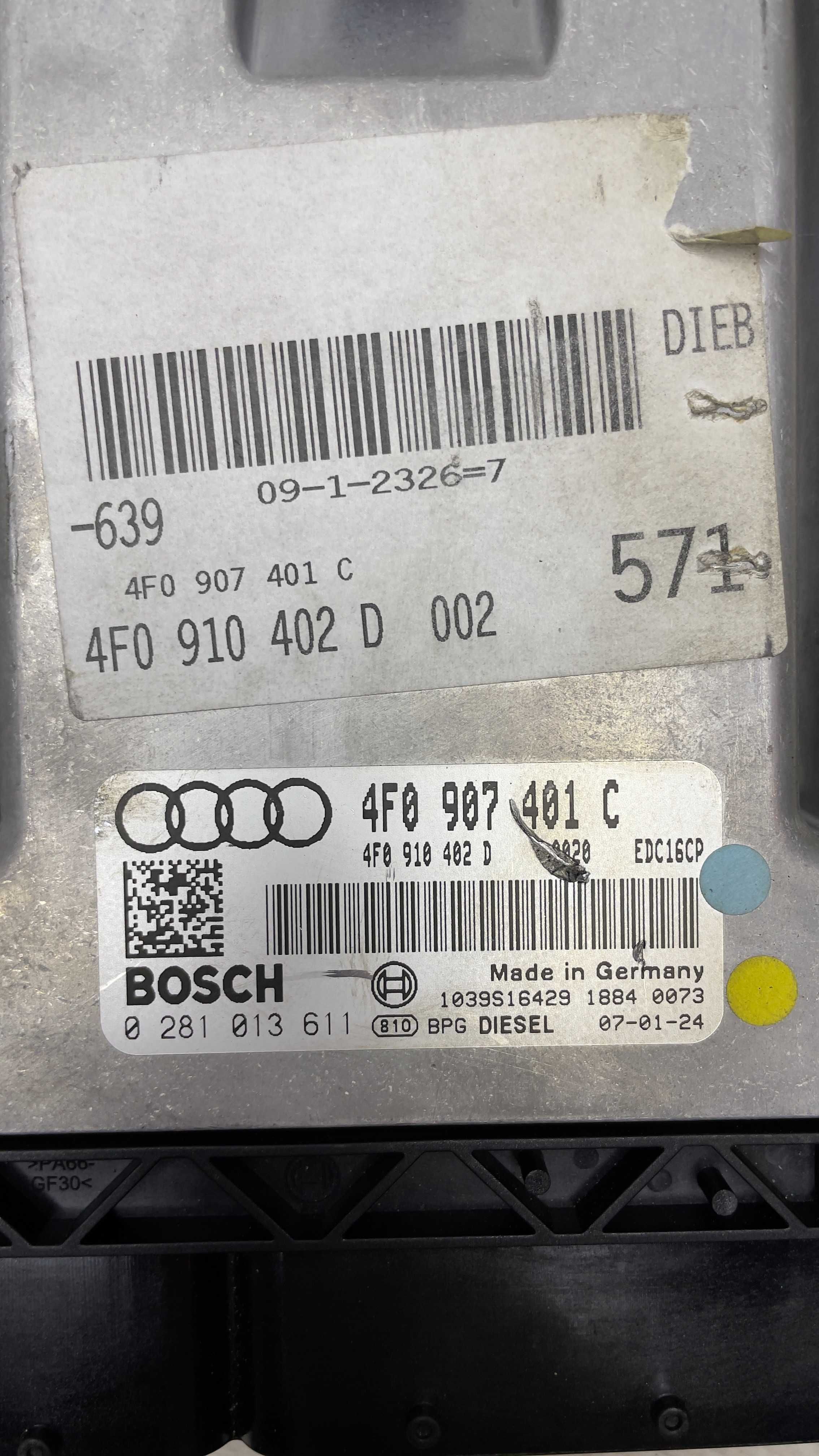 Компютър двигател AUDI A6 4F0907401C