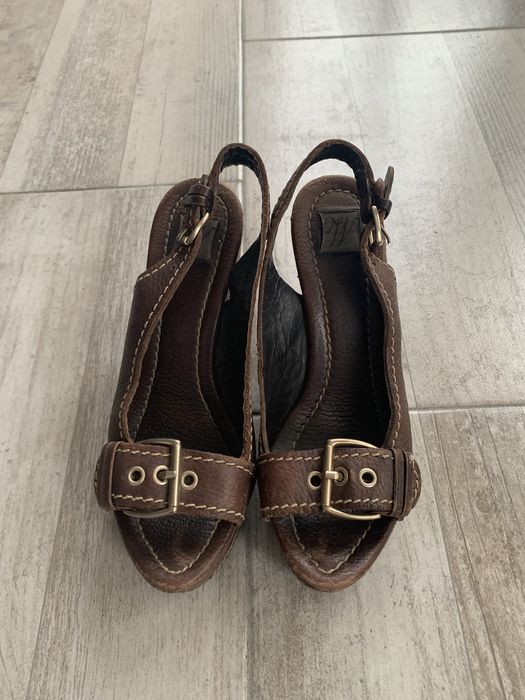 Sandale, platforme Zara piele naturala 38