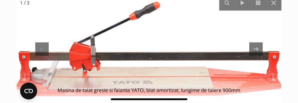 Instrument profesional YATO de taiere placi ceramice