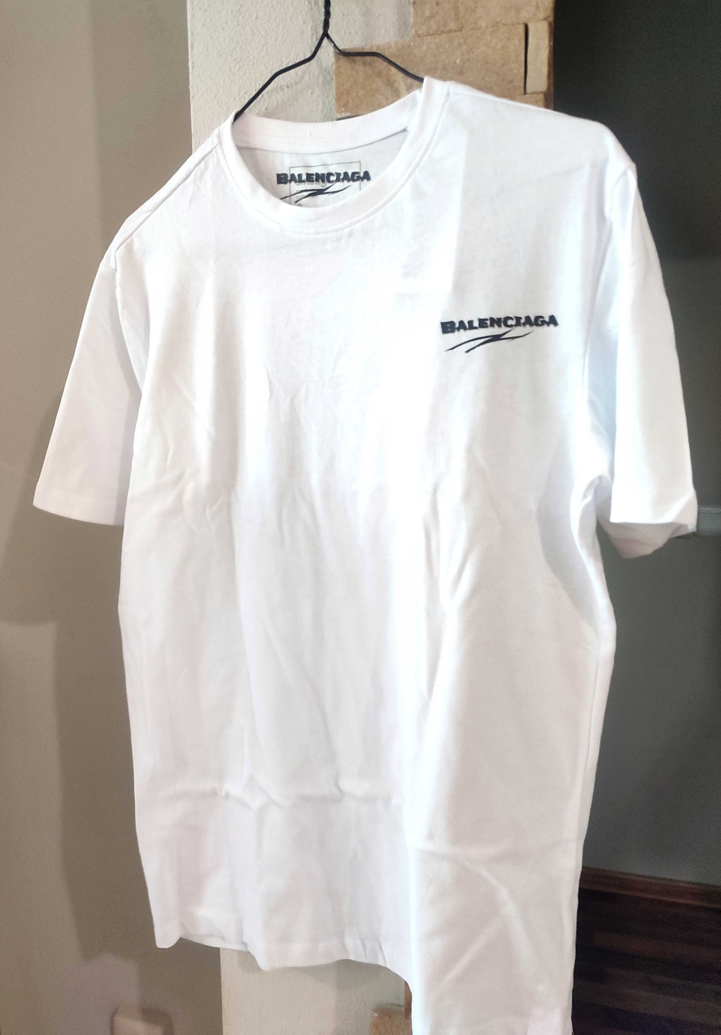 Balenciaga тениски черни и бели маркови с лого