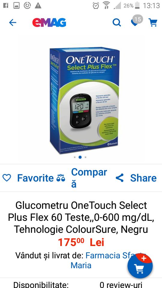 Vand glucometru One Touch Select Plus Flex Nou Sigilat