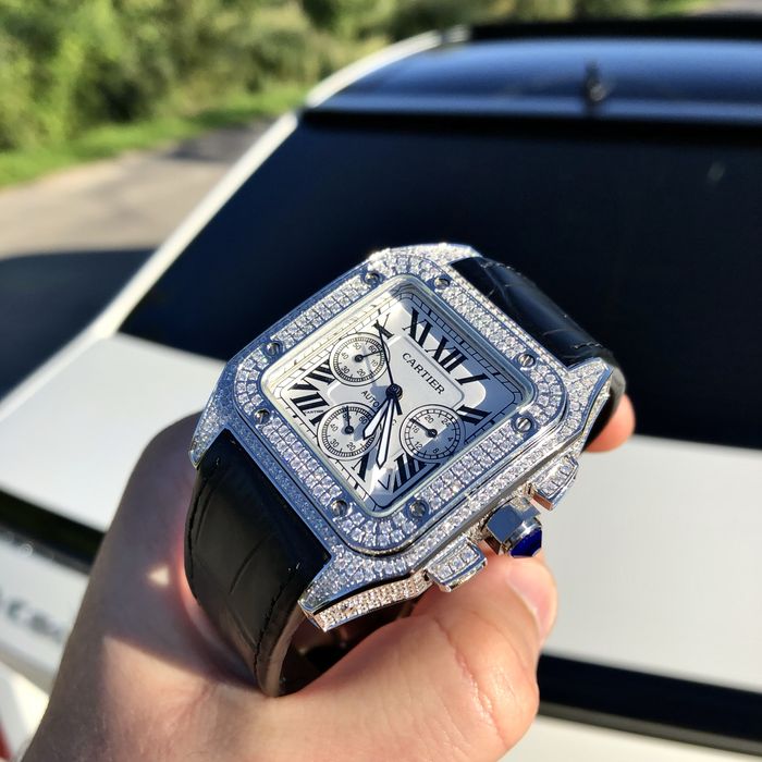 Cartier Santos 100xl white dial