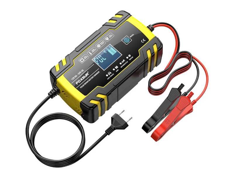 Зарядное устройство Foxsur 12В-24В 8А Зарядка для аккумулятора авто