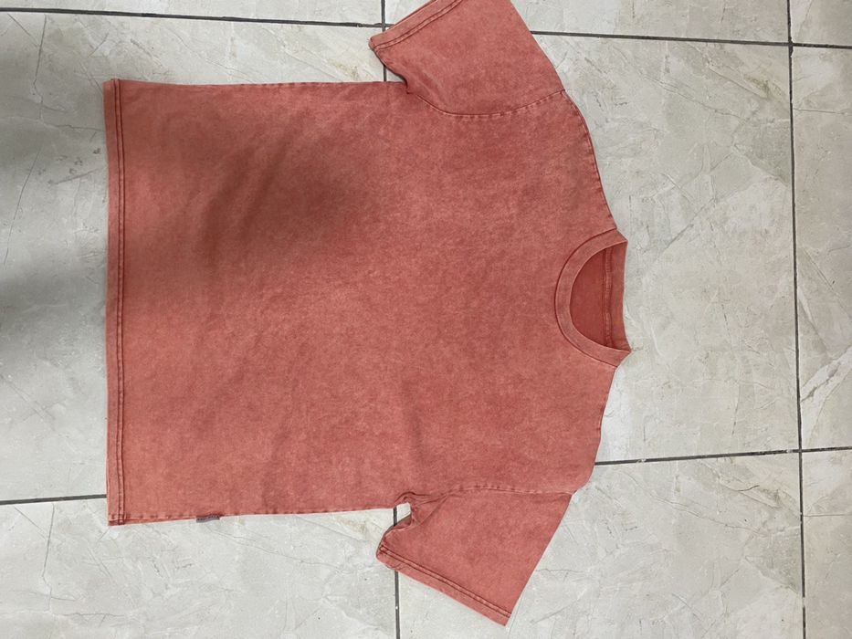 Футболка варенка Оверсайз "Acid Wash" | Нежный Персик | Винтаж Унисекс