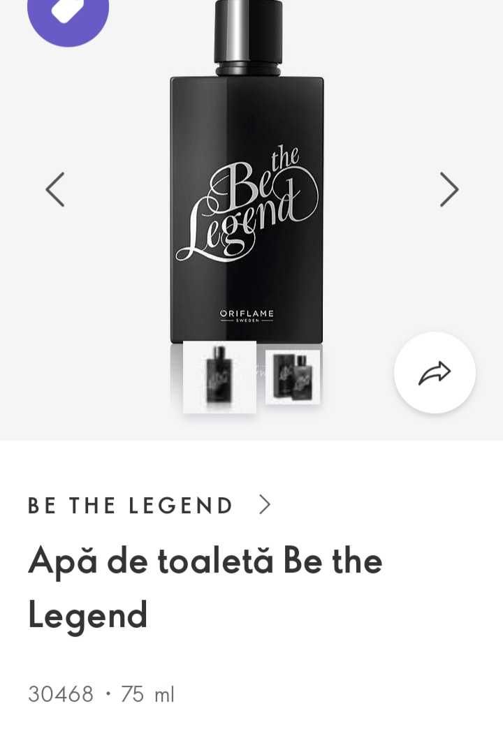 Parfum  sau set parfum si deo roll-on antiperspirant Be the Legend