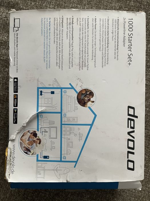 Devolo 1000 Starter Set+ internet prin cablu prin reteaua electrica