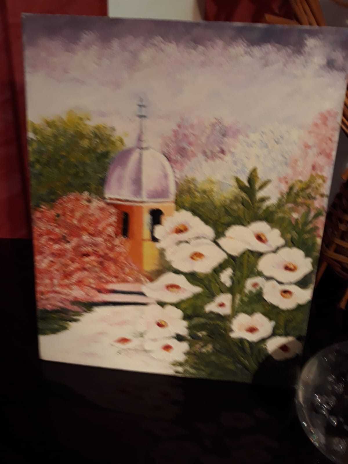 Vand tablouri glastra cu flori