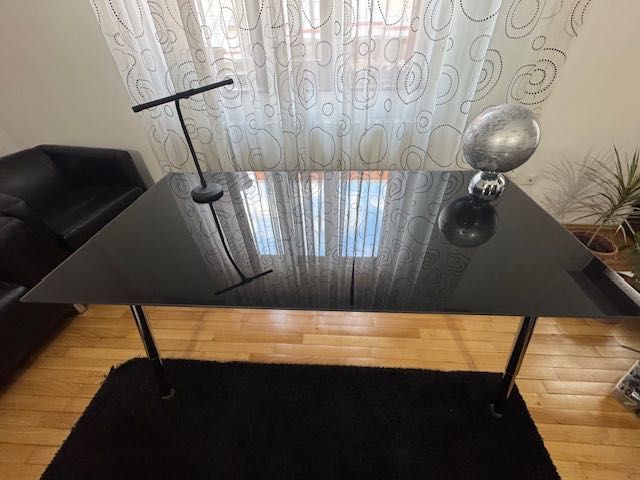 Birou sticla securizata 160/80 cm