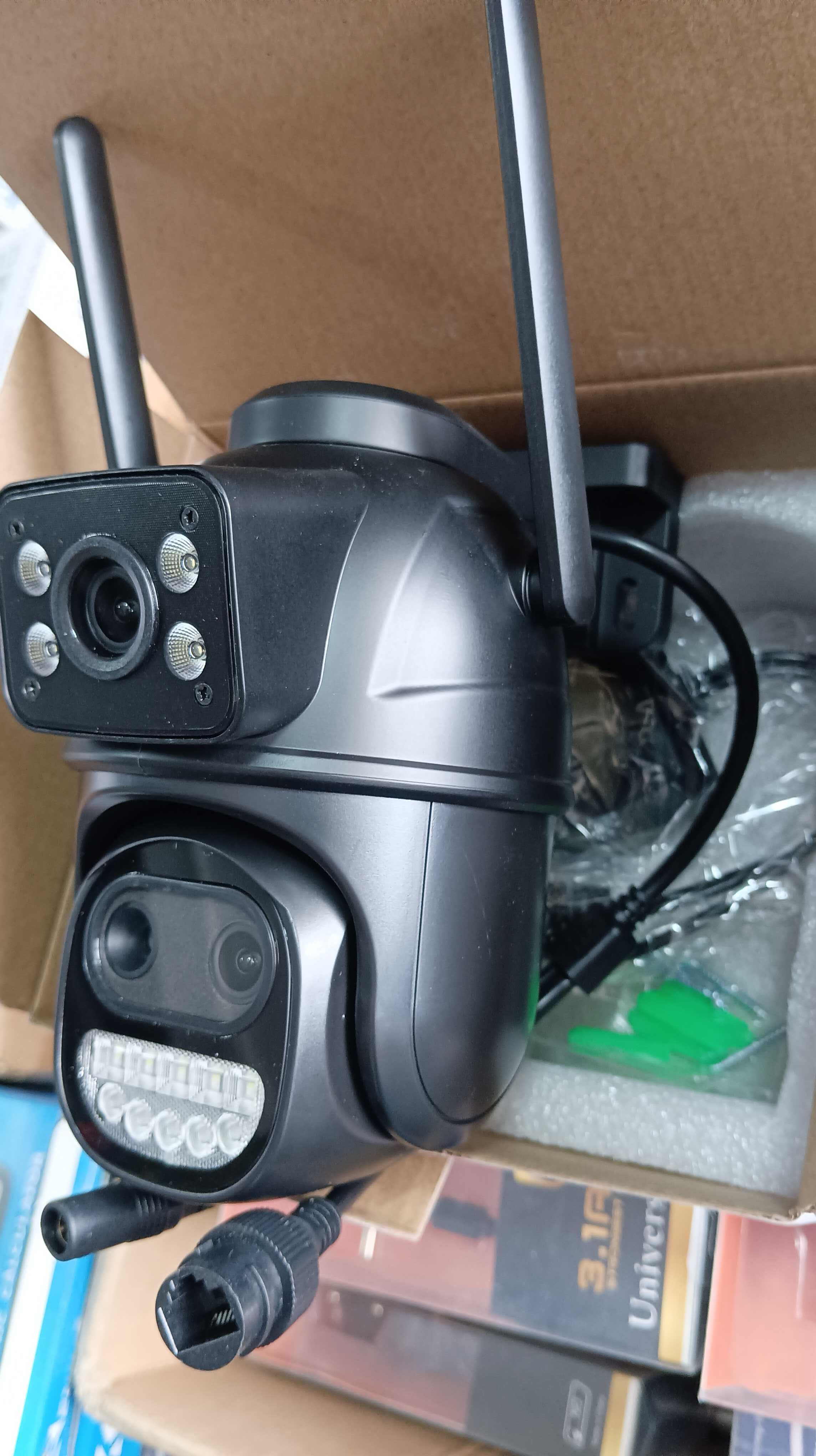 Двойна камера с двойна леща 8 zoom зум WiFi iCSee безжична камера 9MP