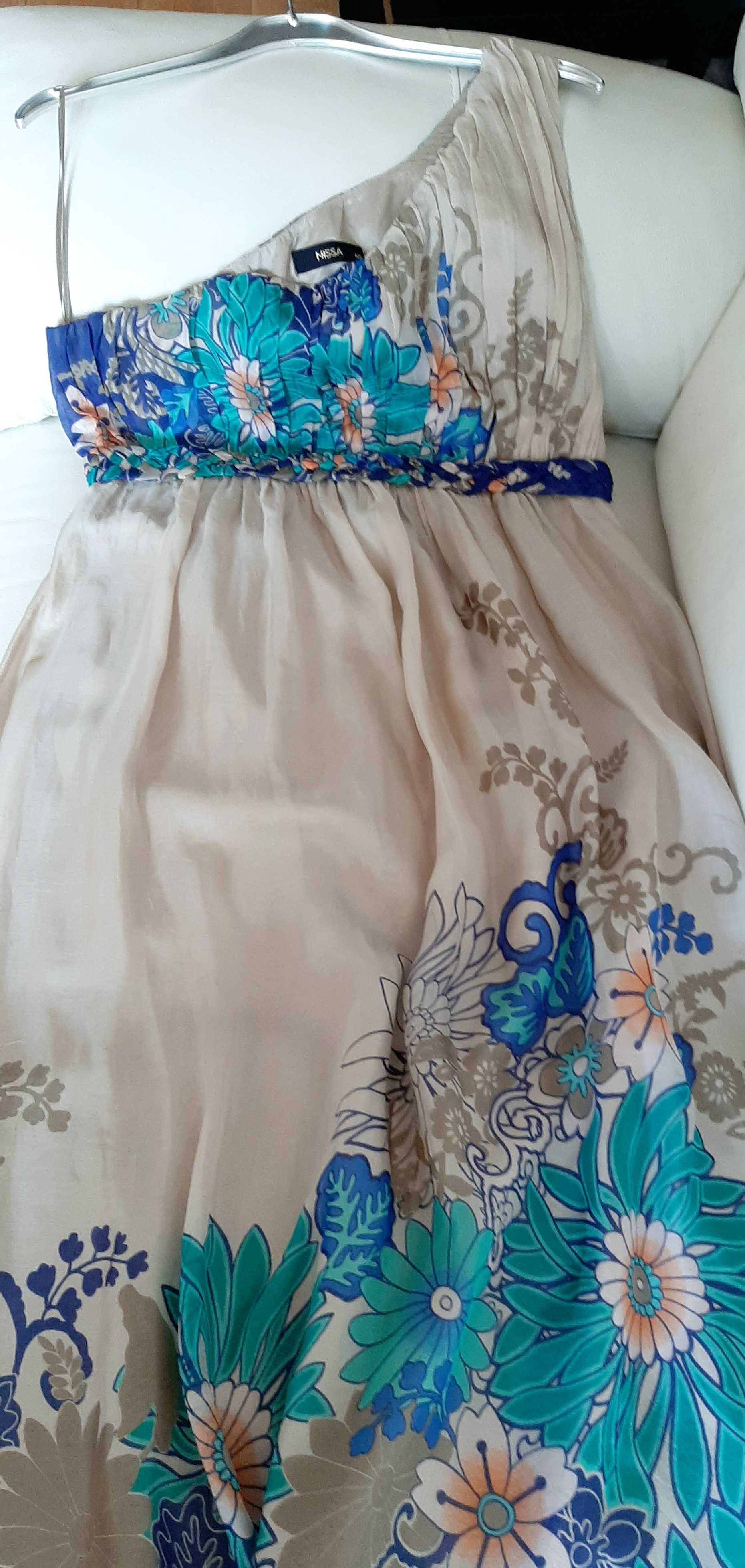 Rochie Nissa lunga impecabila din Matase 100% Naturala de calitate M-L