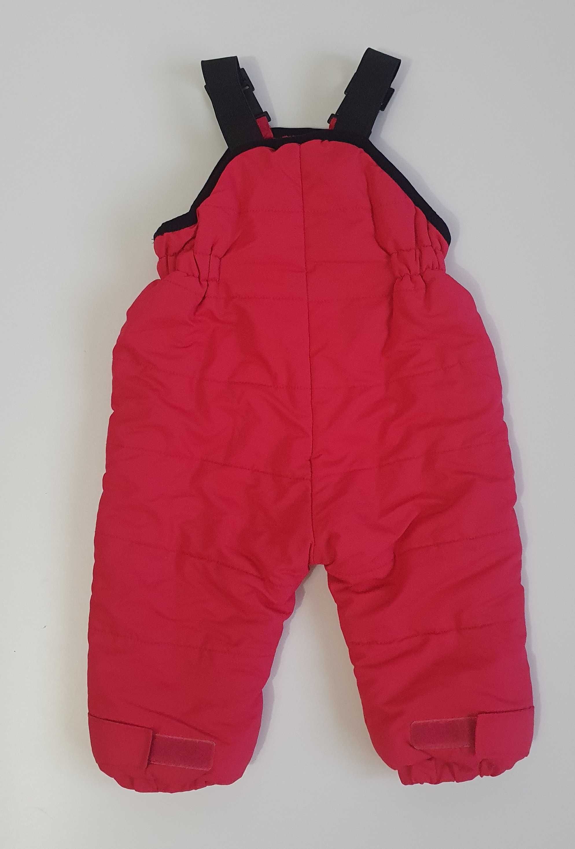 Pantaloni salopeta iarna zapada impermeabili roz cu bretele marimea 78