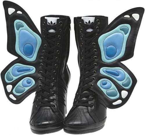 Cizme Adidas Jeremy Scott Wedge Butterfly, Autentic ,Noi in Cutie !