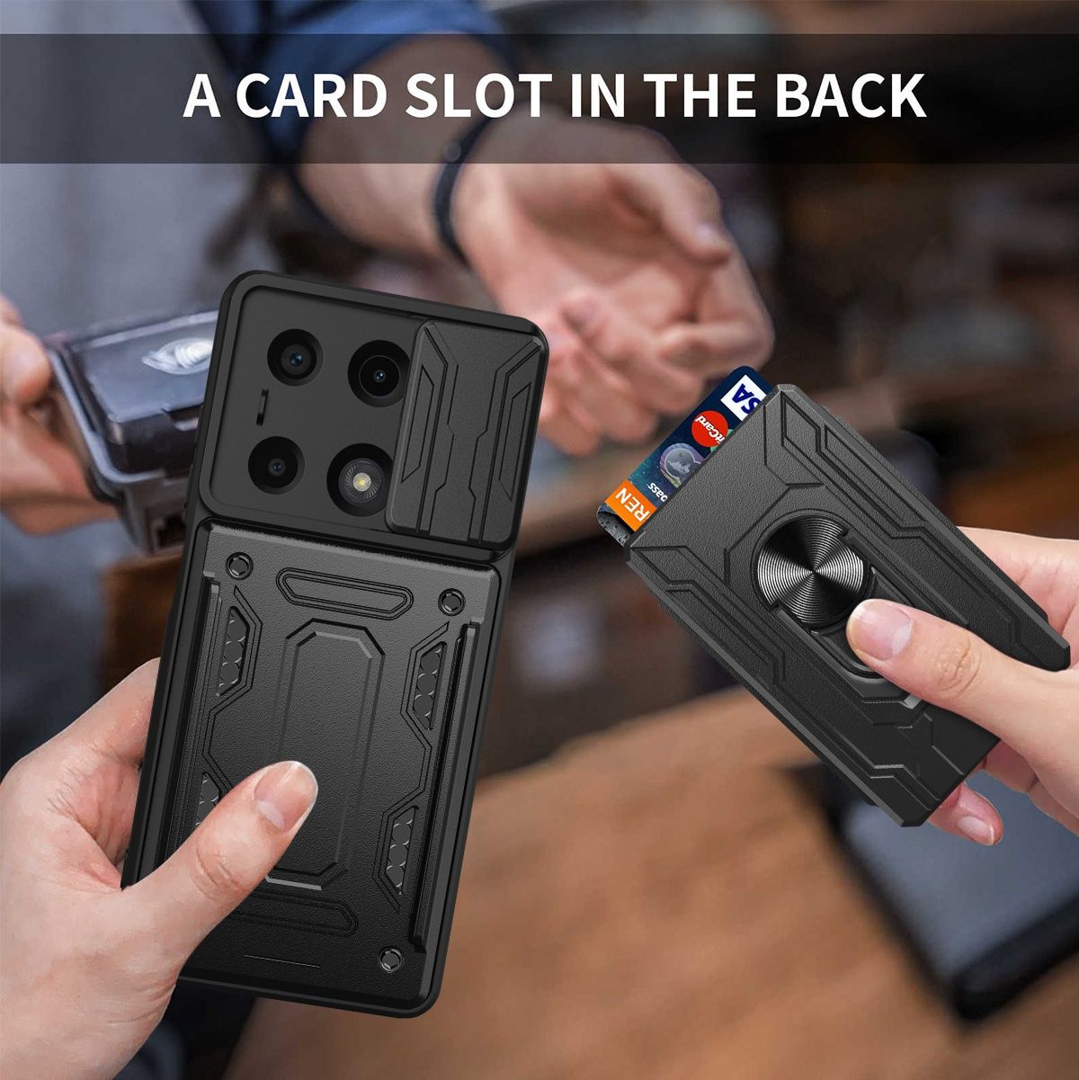 Xiaomi Redmi Note 13 Pro / 13 Pro+ / RING CARD SLOT Удароустойчив кейс