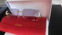 Ochelari de soare Cartier Diamond Cut Lenses - lentile maro