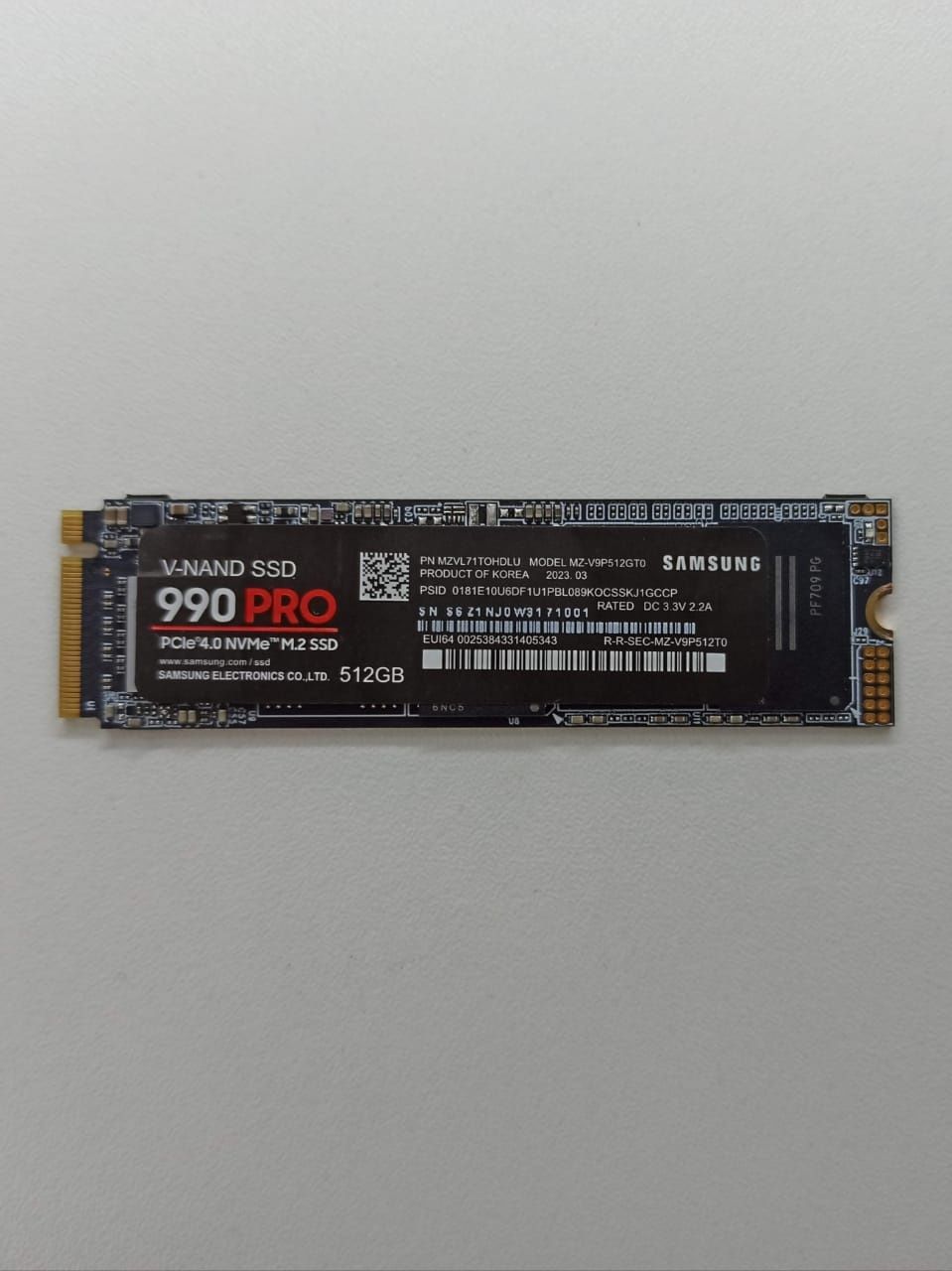 Samsung 990 PRO 512 ГБ, SSD M.2