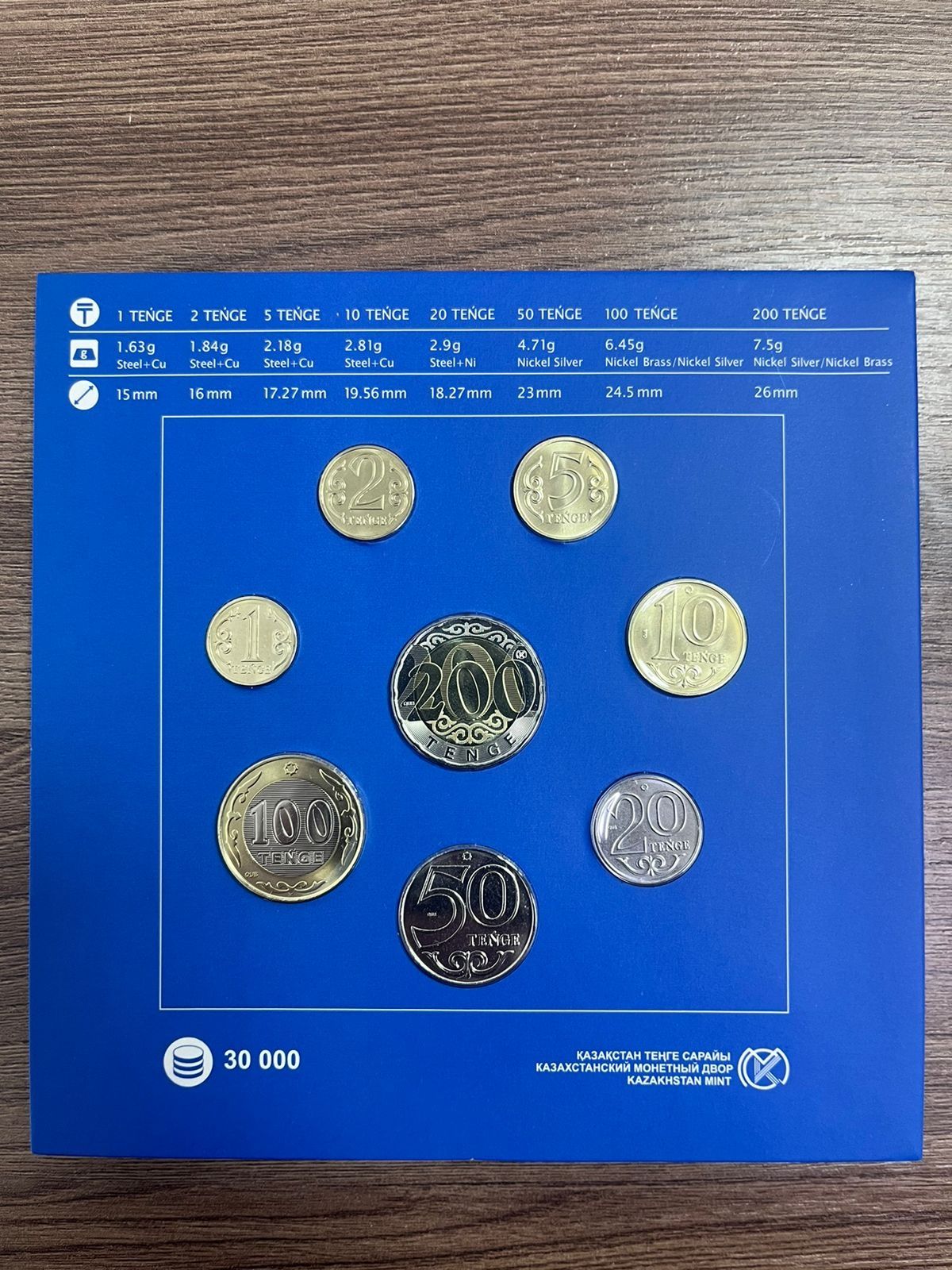 Новинка!!! Снежный барс, Казахстан – набор из 8 монет в блистерном фут