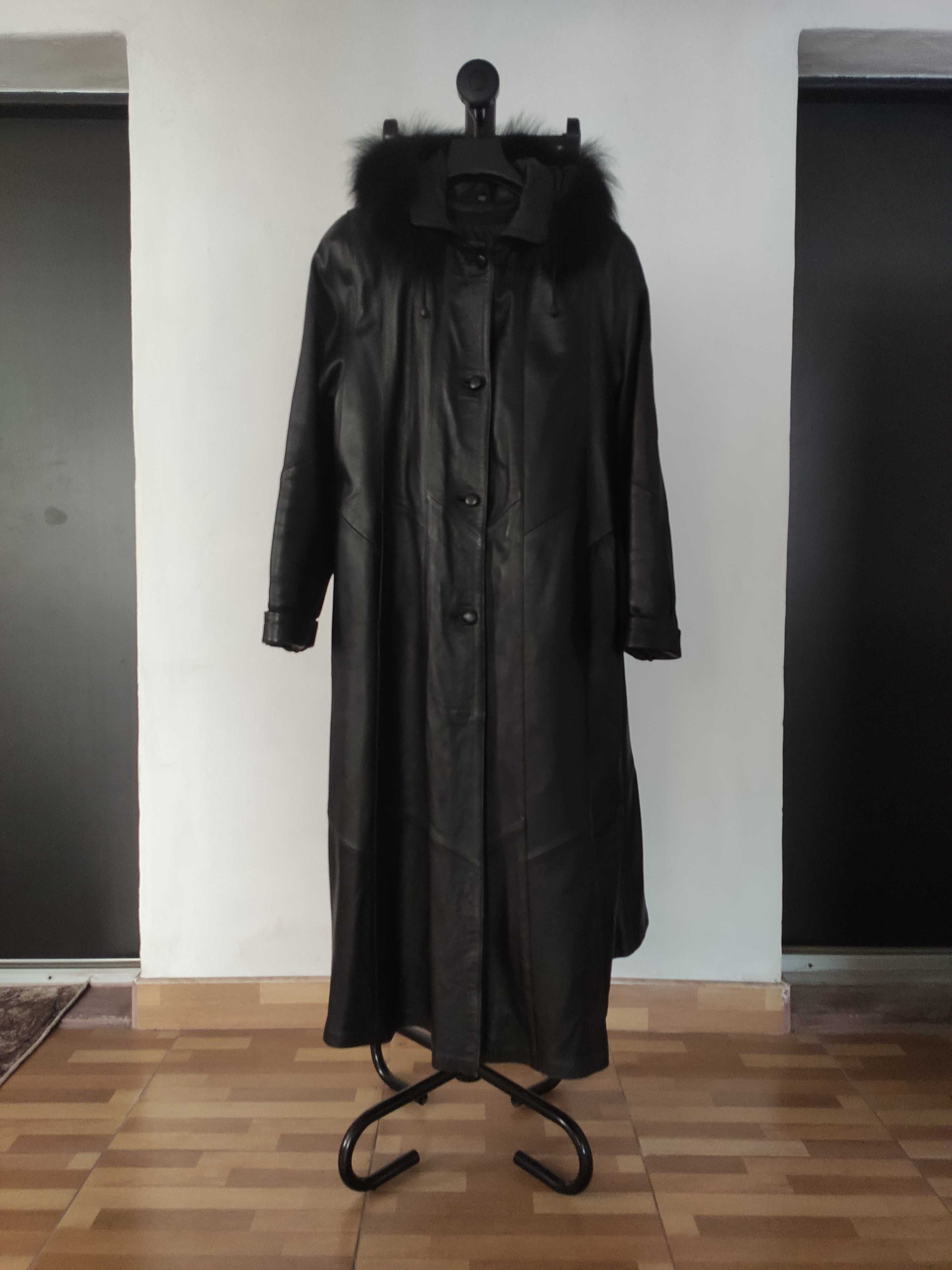 2 X Haina Dama Neagra Piele Naturala Marime 2XL CA NOI