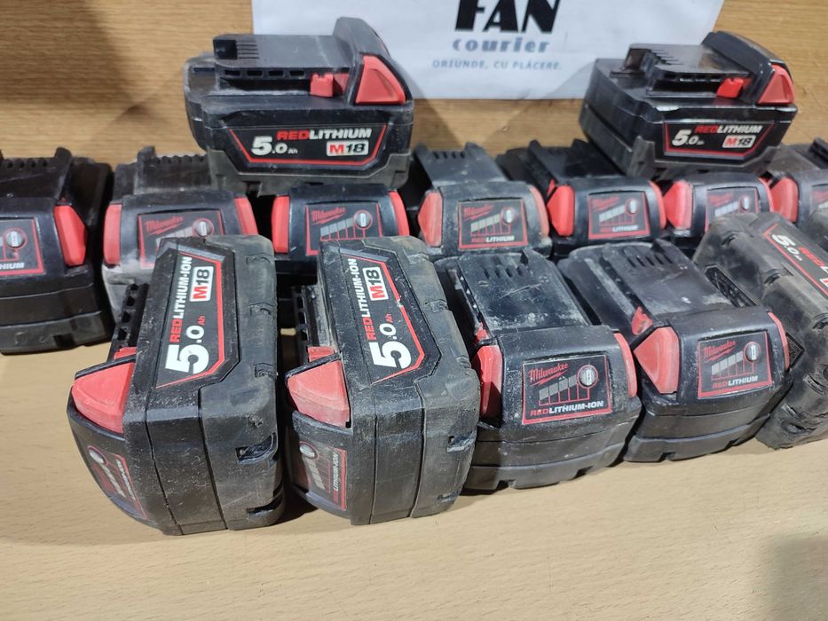 Milwaukee 5.0Ah 18V 90Wh M18B5 RedLithium acumulator baterie bormasina