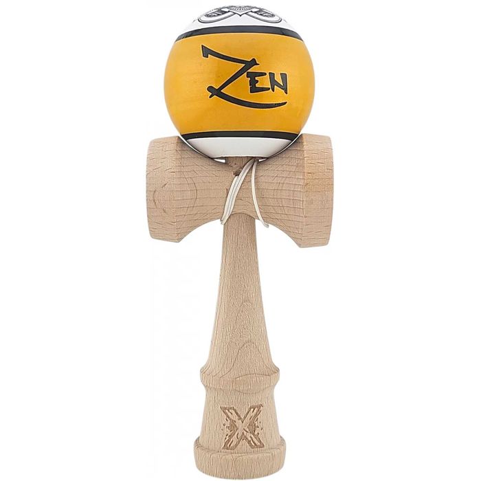 Kendama X Originala, Zen, din Lemn, Super Sticky 18 cm auriu/alb/Negru